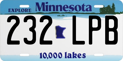 MN license plate 232LPB