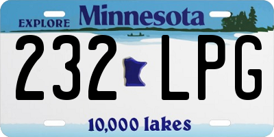 MN license plate 232LPG