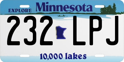 MN license plate 232LPJ