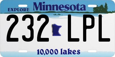MN license plate 232LPL