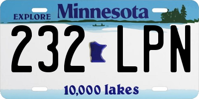 MN license plate 232LPN