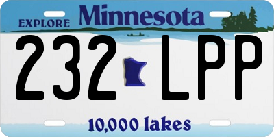 MN license plate 232LPP