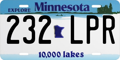 MN license plate 232LPR