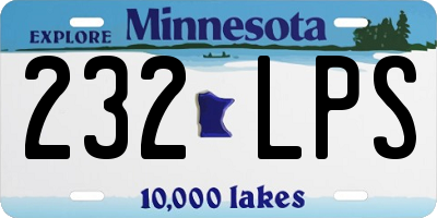 MN license plate 232LPS