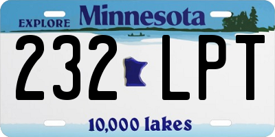 MN license plate 232LPT