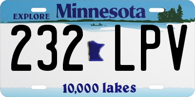 MN license plate 232LPV