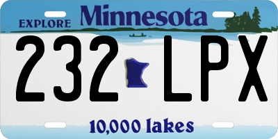 MN license plate 232LPX