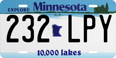 MN license plate 232LPY