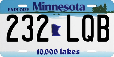 MN license plate 232LQB