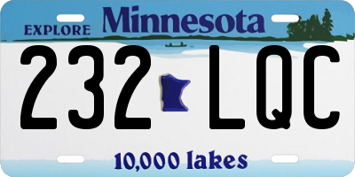 MN license plate 232LQC