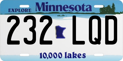 MN license plate 232LQD