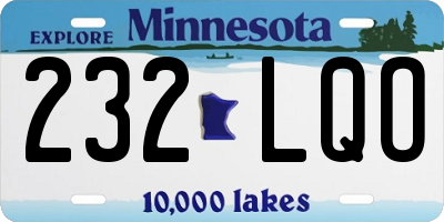MN license plate 232LQO