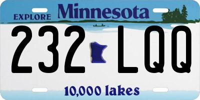 MN license plate 232LQQ