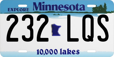 MN license plate 232LQS