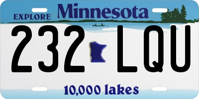 MN license plate 232LQU