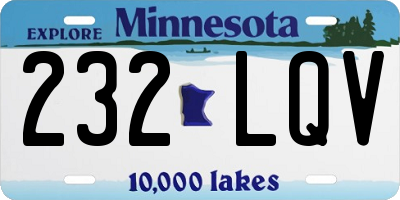 MN license plate 232LQV