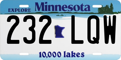 MN license plate 232LQW