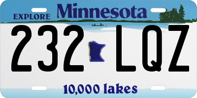 MN license plate 232LQZ