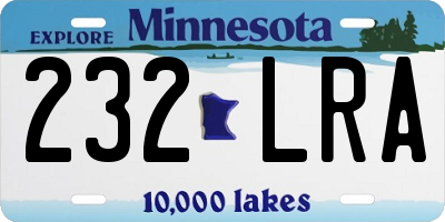 MN license plate 232LRA