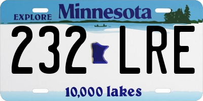 MN license plate 232LRE