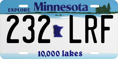 MN license plate 232LRF