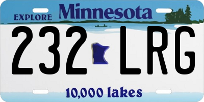 MN license plate 232LRG