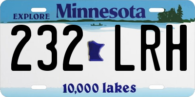 MN license plate 232LRH