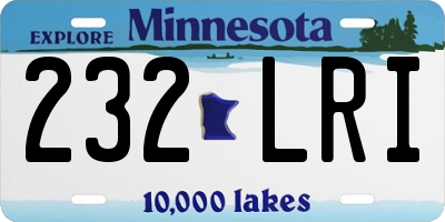 MN license plate 232LRI