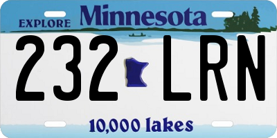 MN license plate 232LRN