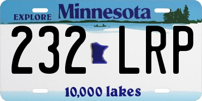 MN license plate 232LRP