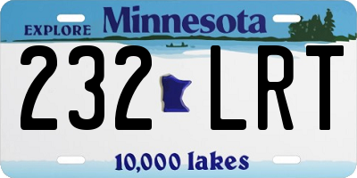 MN license plate 232LRT