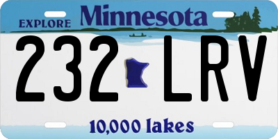 MN license plate 232LRV