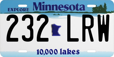 MN license plate 232LRW