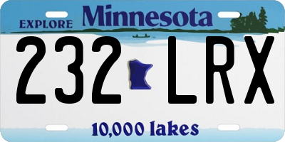 MN license plate 232LRX