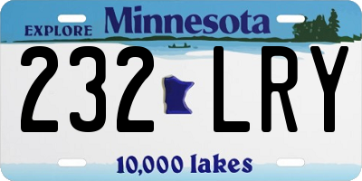 MN license plate 232LRY
