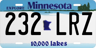 MN license plate 232LRZ