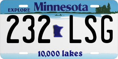 MN license plate 232LSG