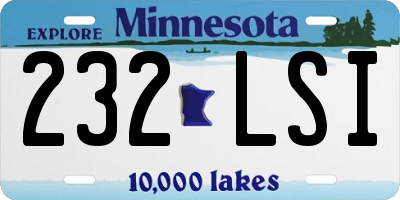 MN license plate 232LSI