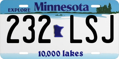 MN license plate 232LSJ