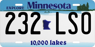 MN license plate 232LSO