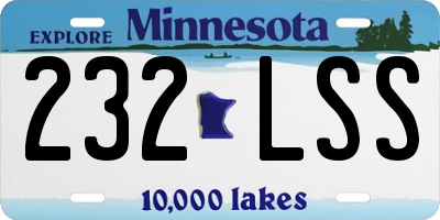 MN license plate 232LSS
