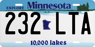 MN license plate 232LTA