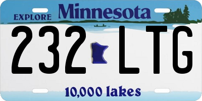MN license plate 232LTG