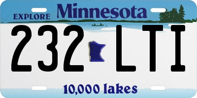 MN license plate 232LTI
