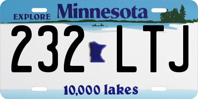 MN license plate 232LTJ