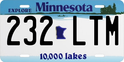 MN license plate 232LTM
