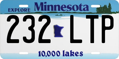 MN license plate 232LTP