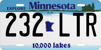 MN license plate 232LTR