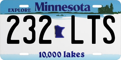 MN license plate 232LTS