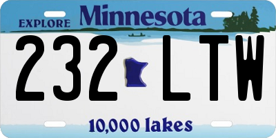 MN license plate 232LTW